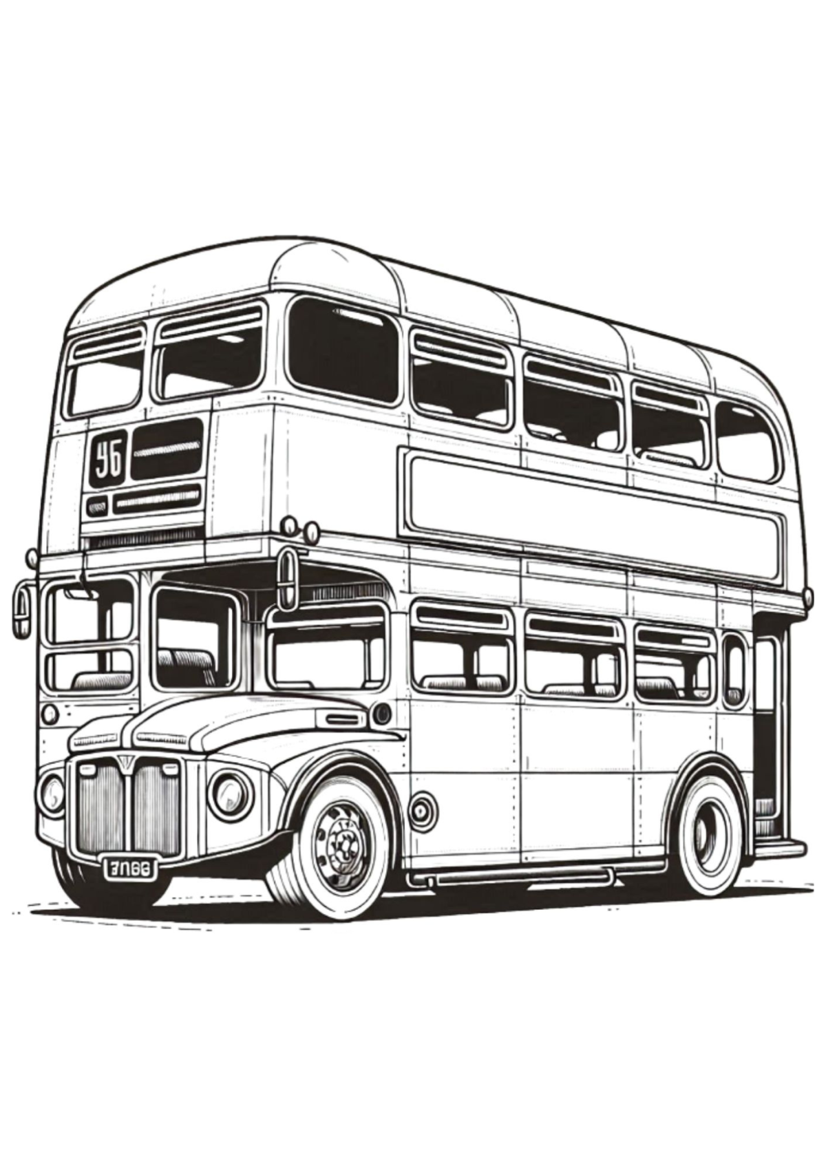 Desenho para Colorir Ônibus