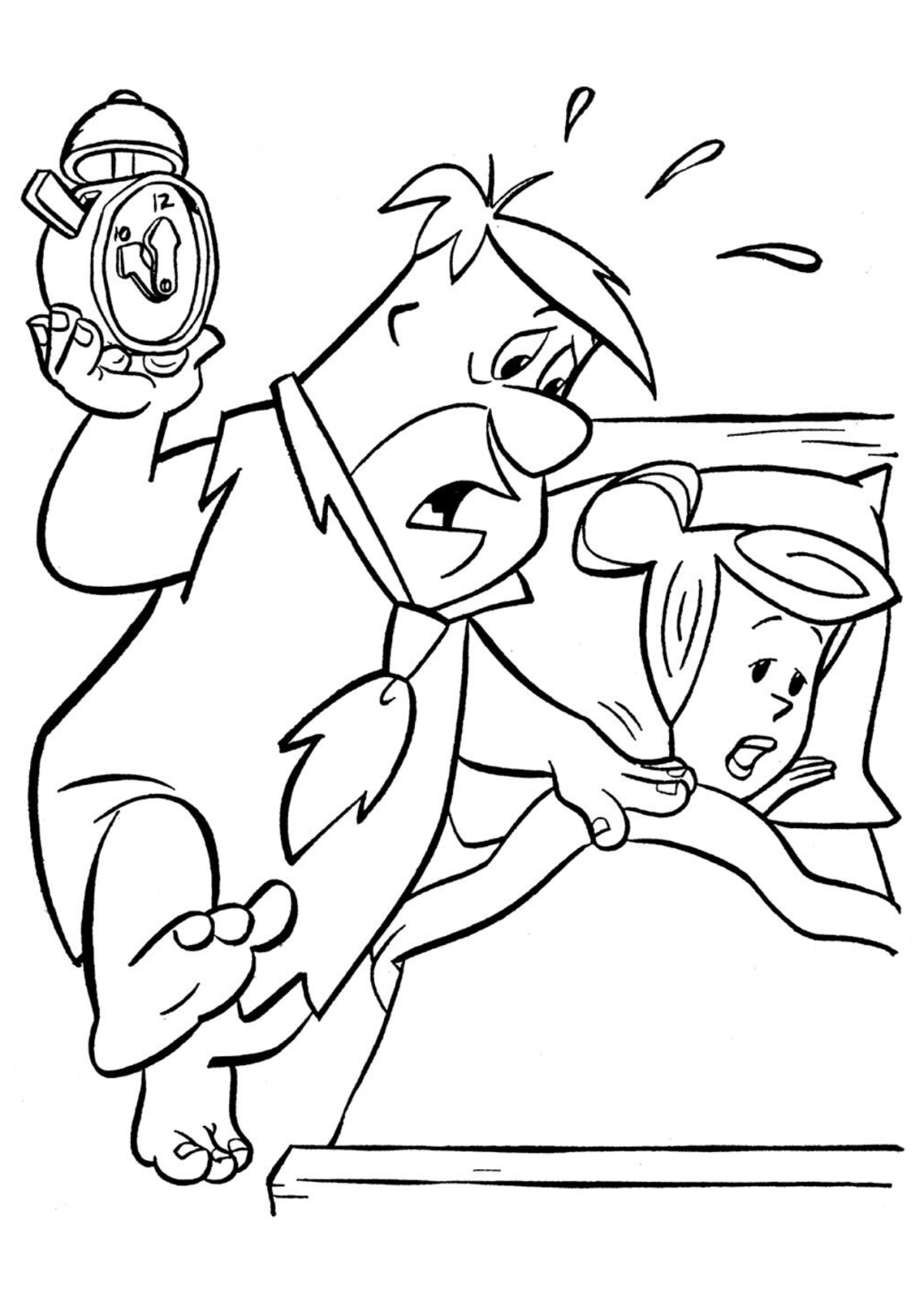 Desenho para Colorir Os Flintstones