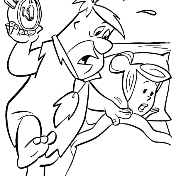 Desenho para Colorir Os Flintstones
