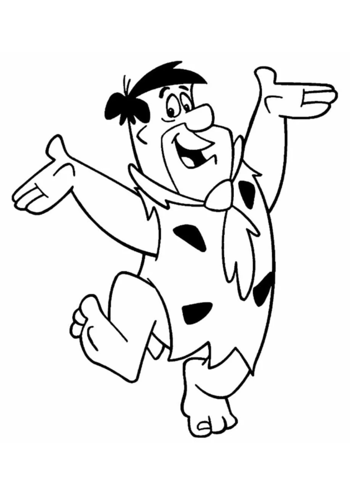 Desenho para Colorir Os Flintstones