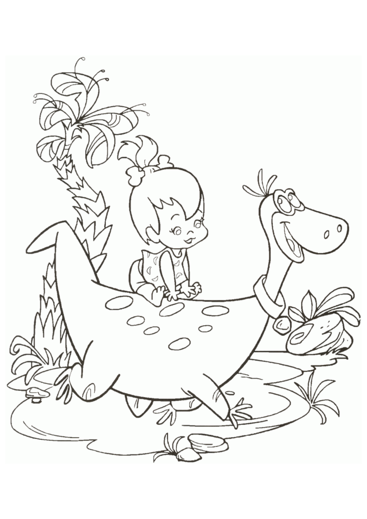 Desenho para Colorir Os Flintstones