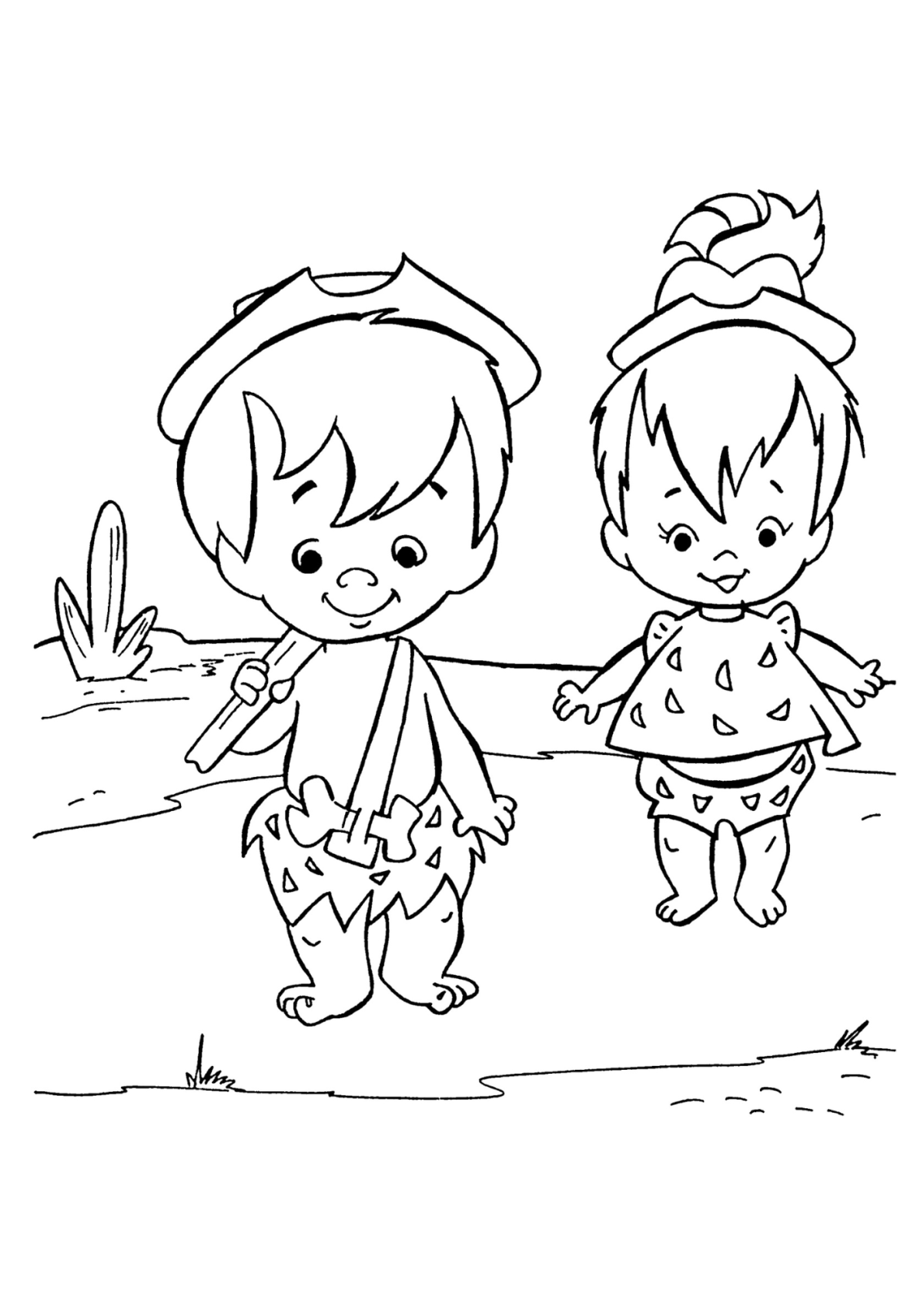 Desenho para Colorir Os Flintstones