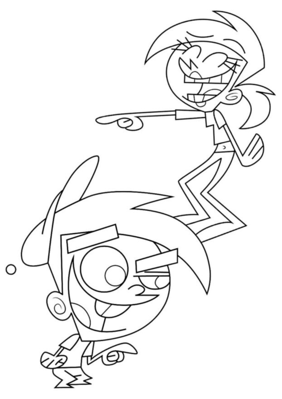 Desenho para Colorir Padrinhos Mágicos