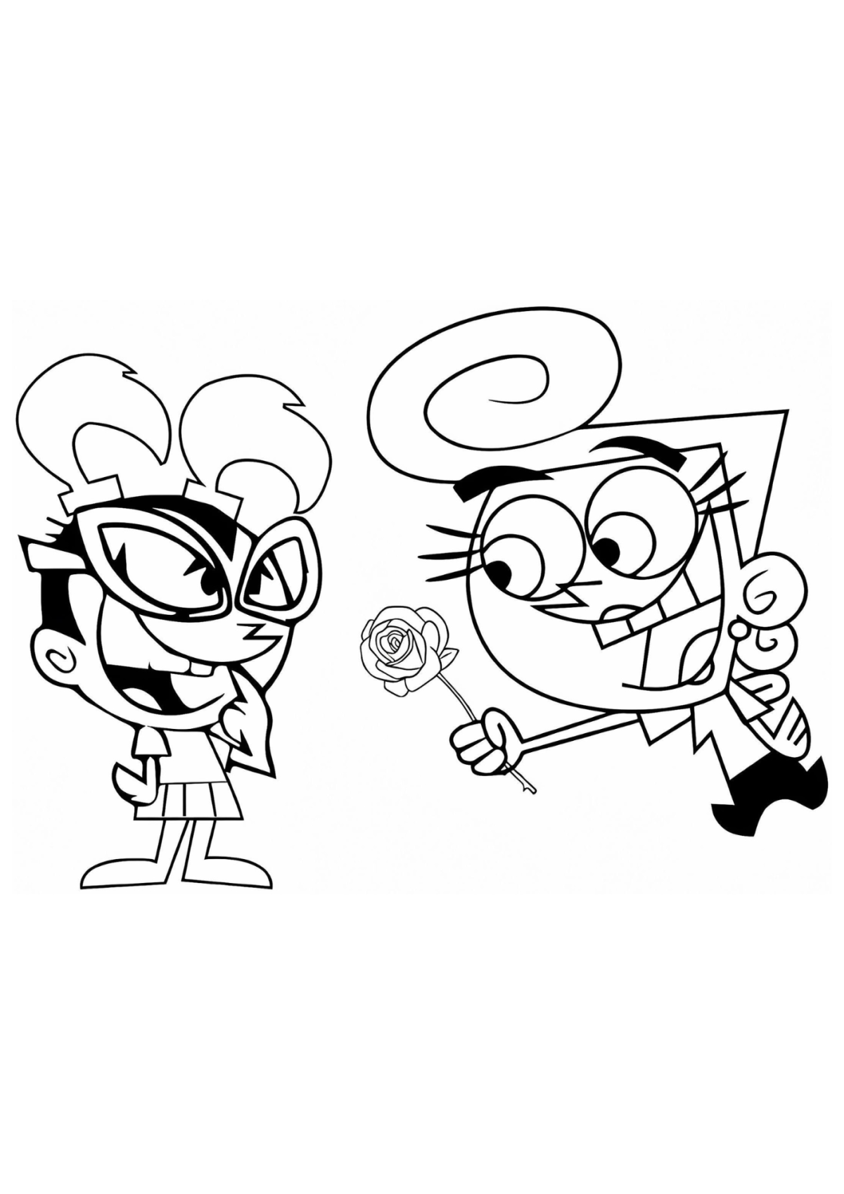 Desenho para Colorir Padrinhos Mágicos