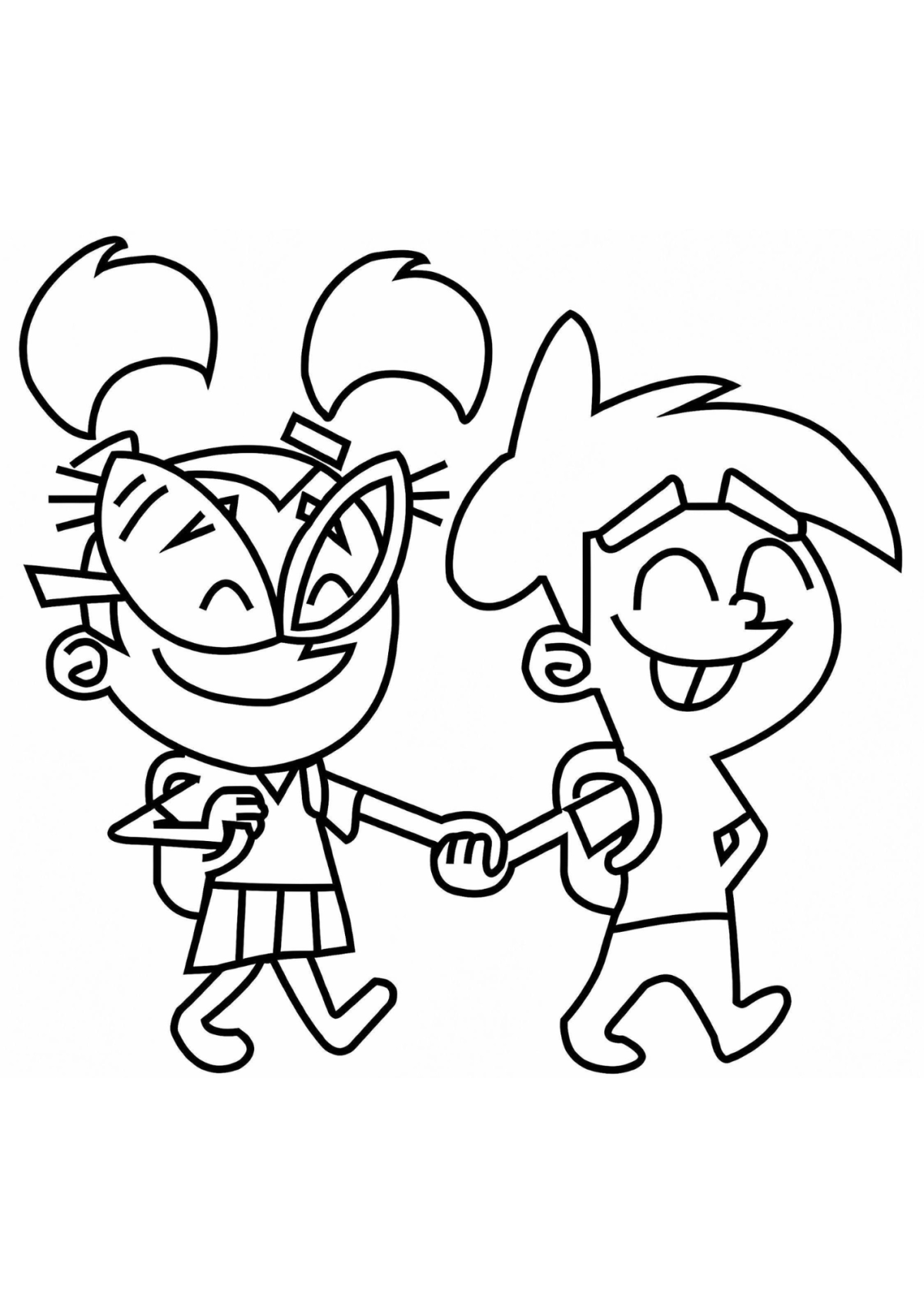 Desenho para Colorir Padrinhos Mágicos