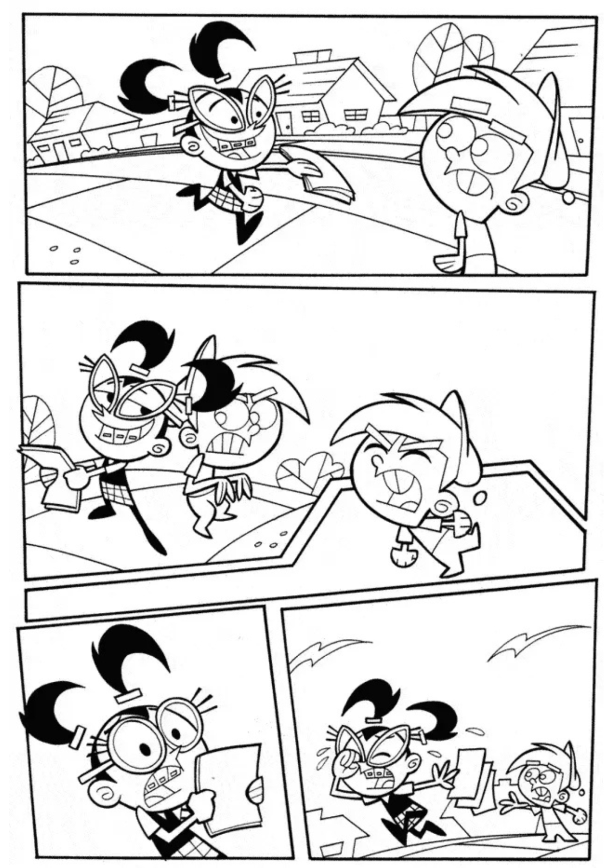 Desenho para Colorir Padrinhos Mágicos