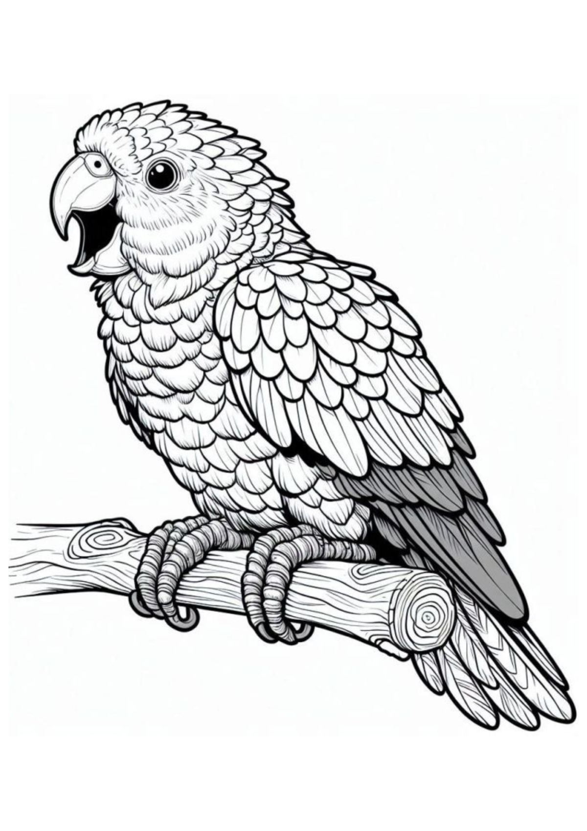 Desenho para Colorir Papagaio