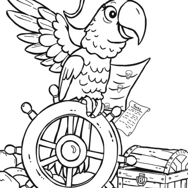 Desenho para Colorir Papagaio