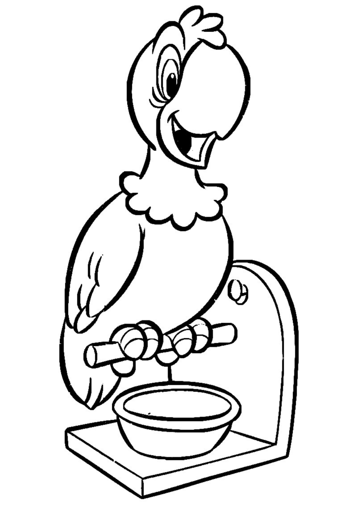 Desenho para Colorir Papagaio