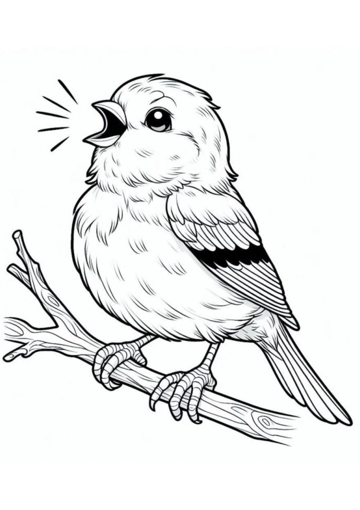 Desenho para Colorir Pássaro