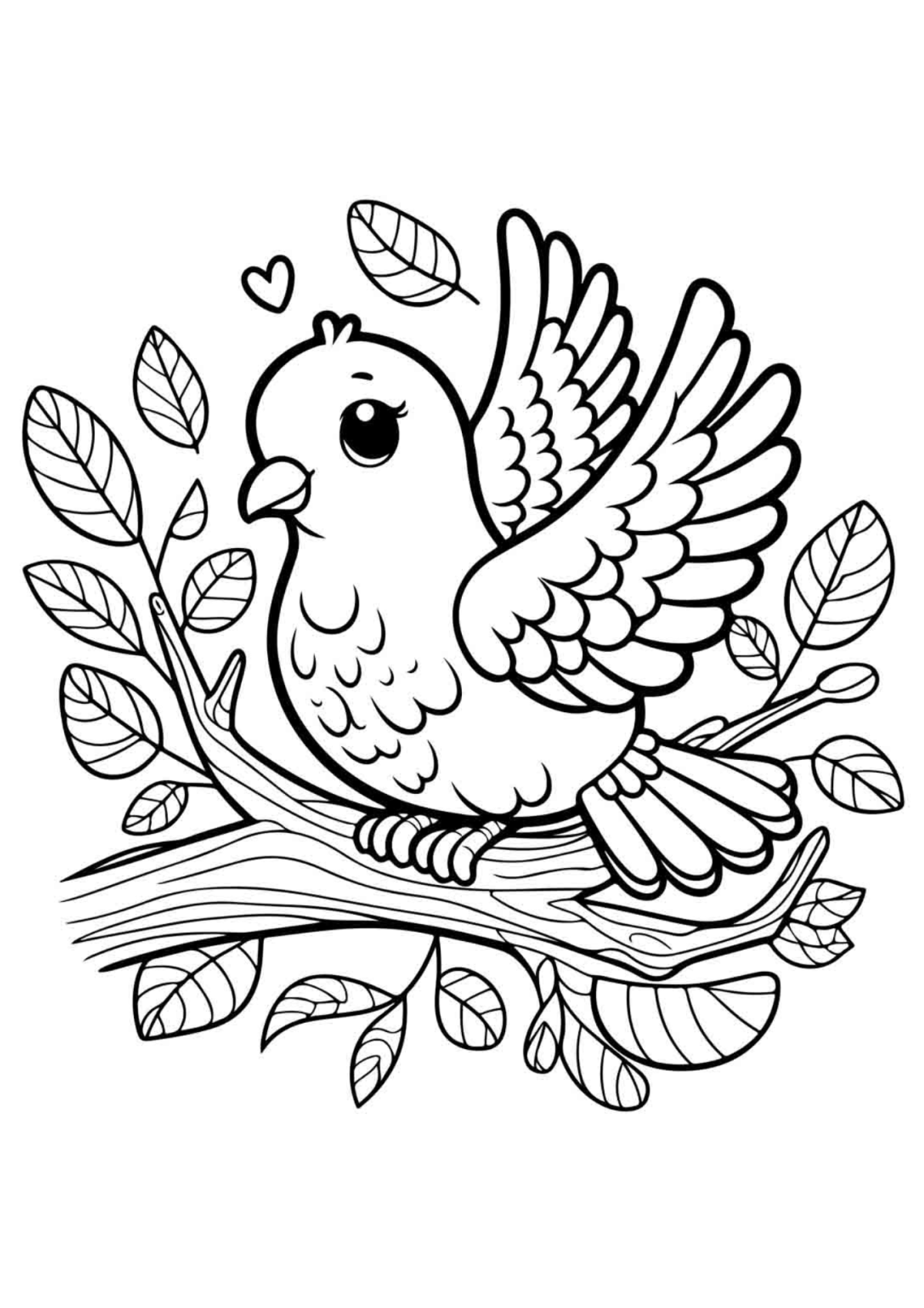 Desenho para Colorir Pássaro