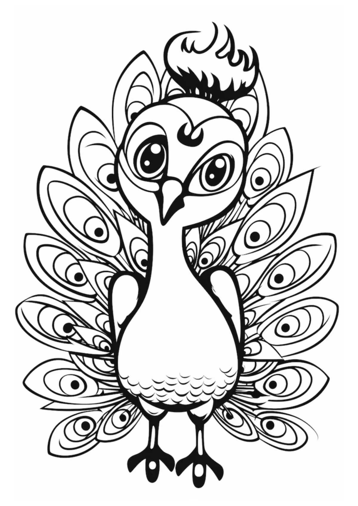 Desenho para Colorir Pássaro