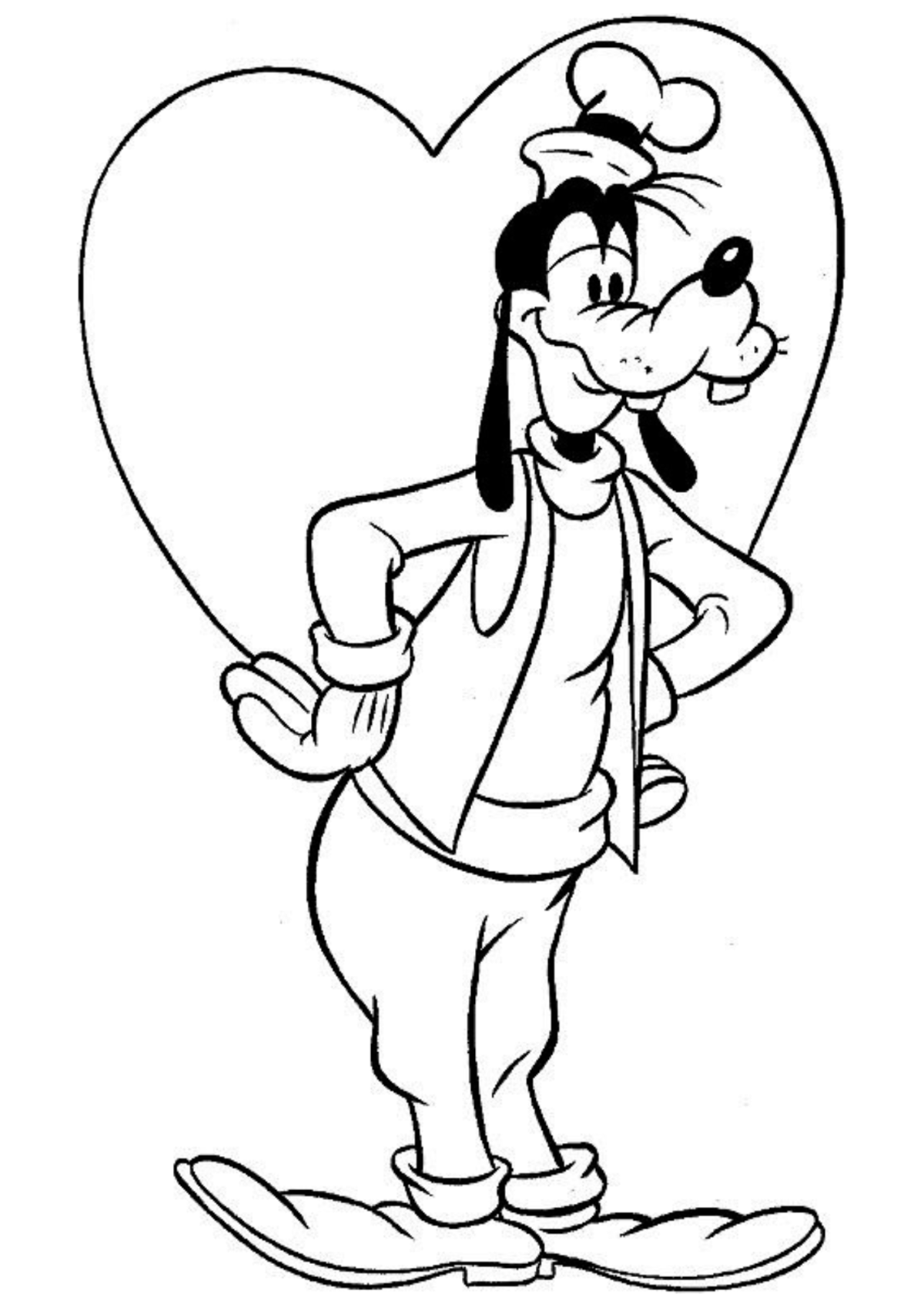 Desenho para Colorir Pateta