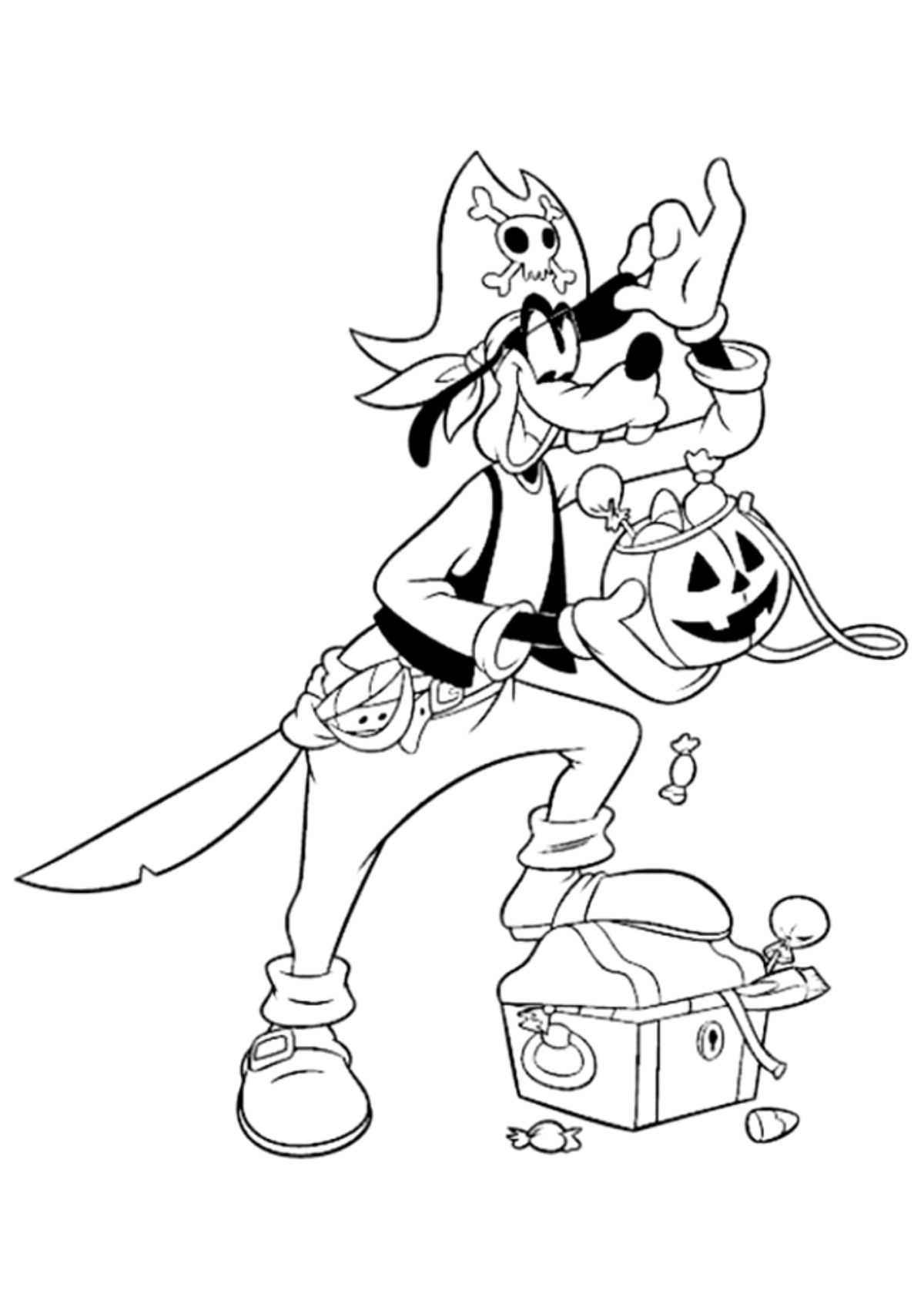 Desenho para Colorir Pateta