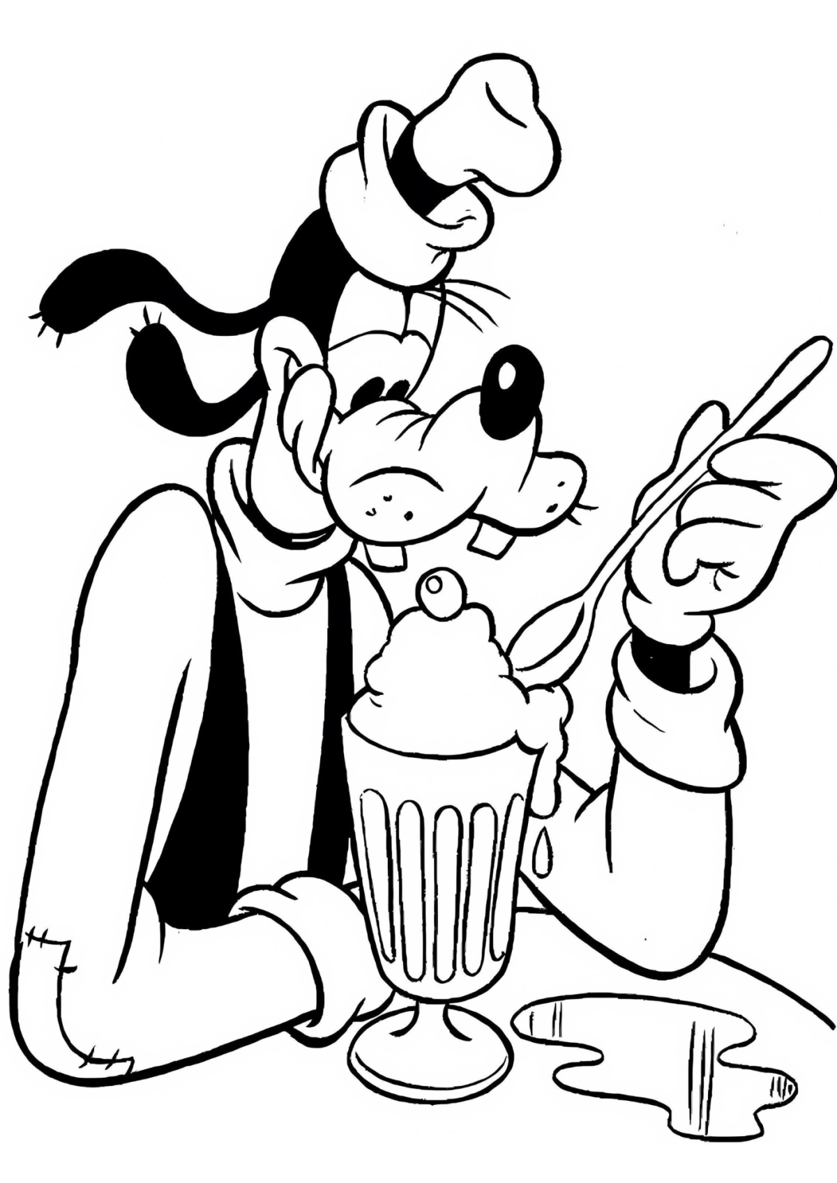 Desenho para Colorir Pateta
