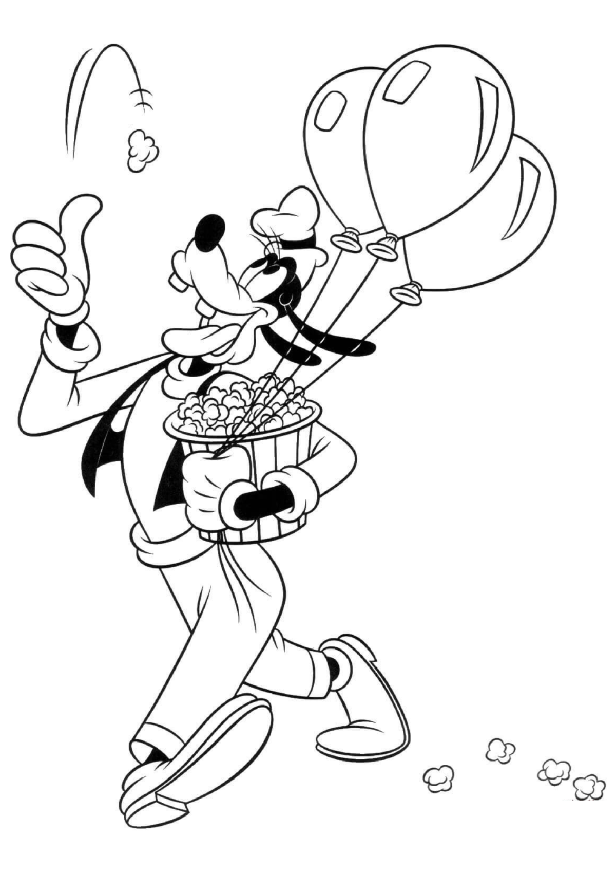 Desenho para Colorir Pateta