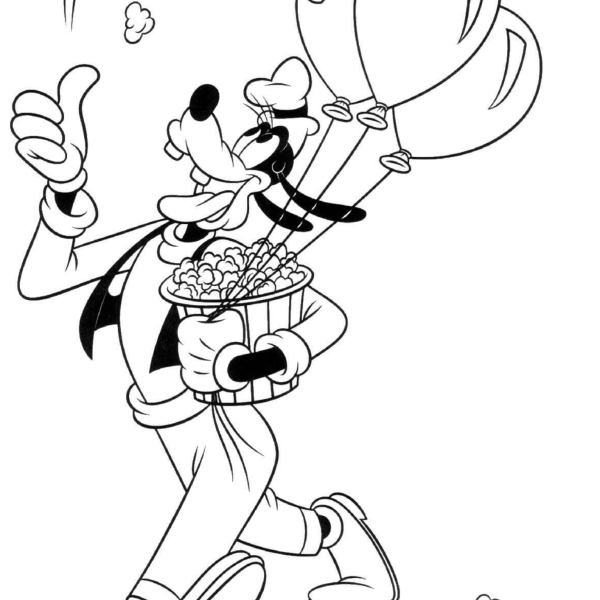 Desenho para Colorir Pateta
