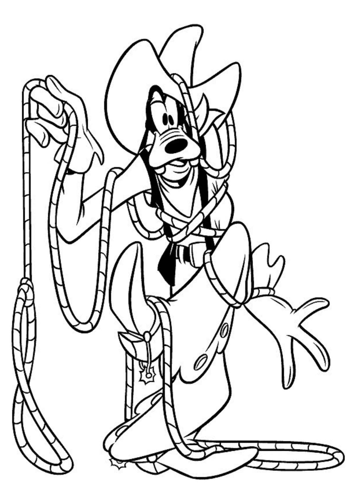 Desenho para Colorir Pateta