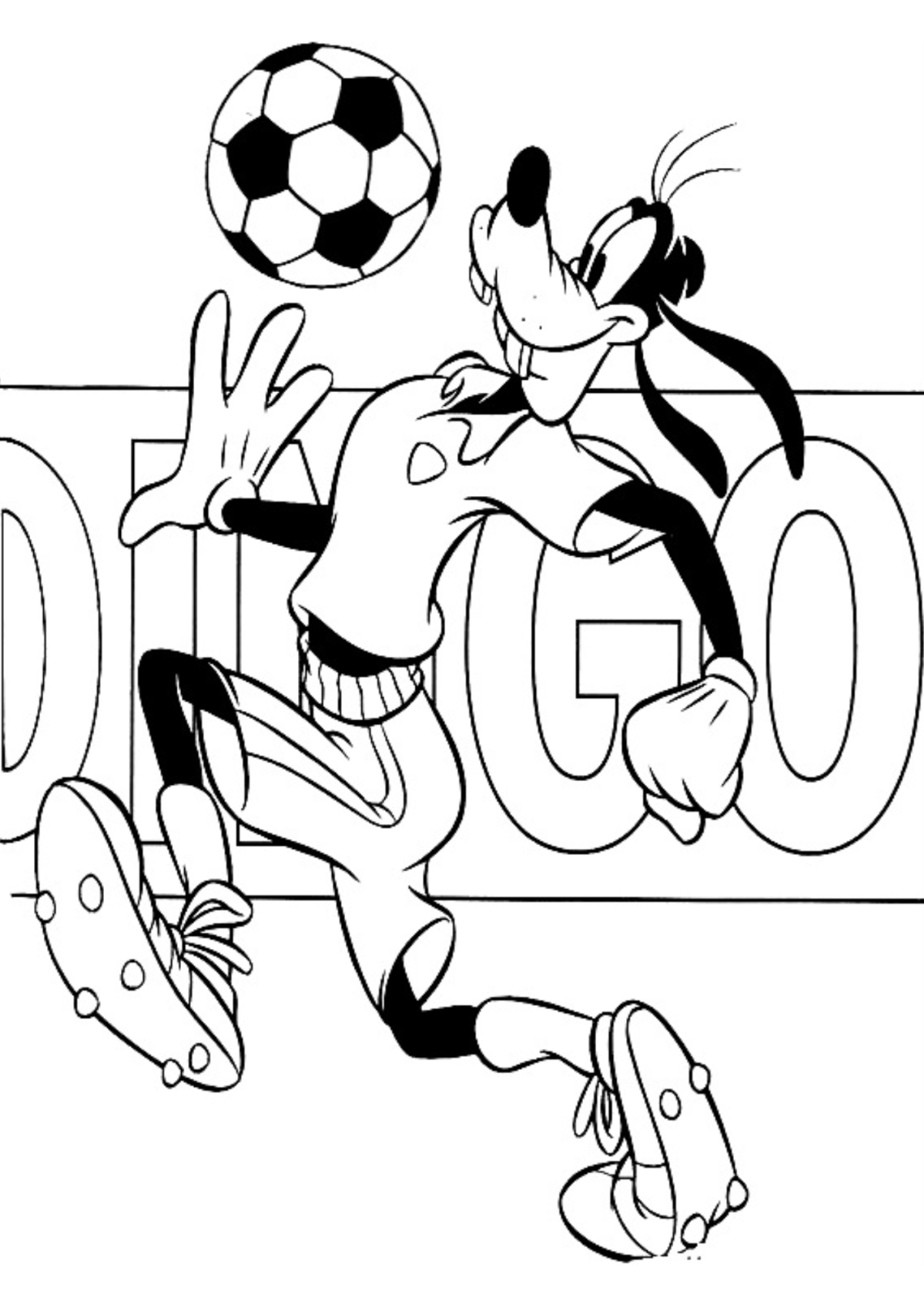 Desenho para Colorir Pateta
