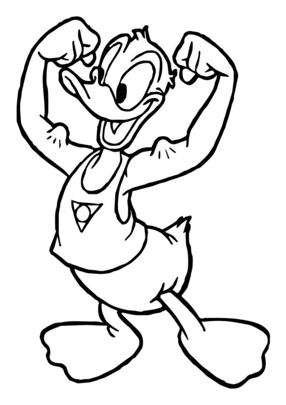 Desenho para Colorir Pato Donald
