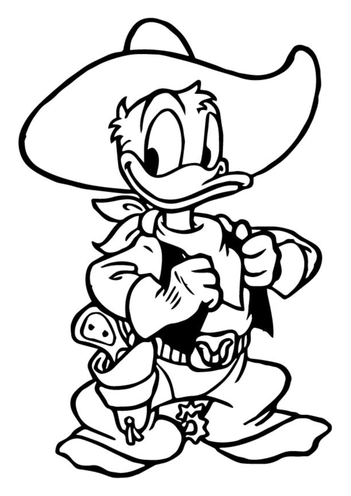 Desenho para Colorir Pato Donald