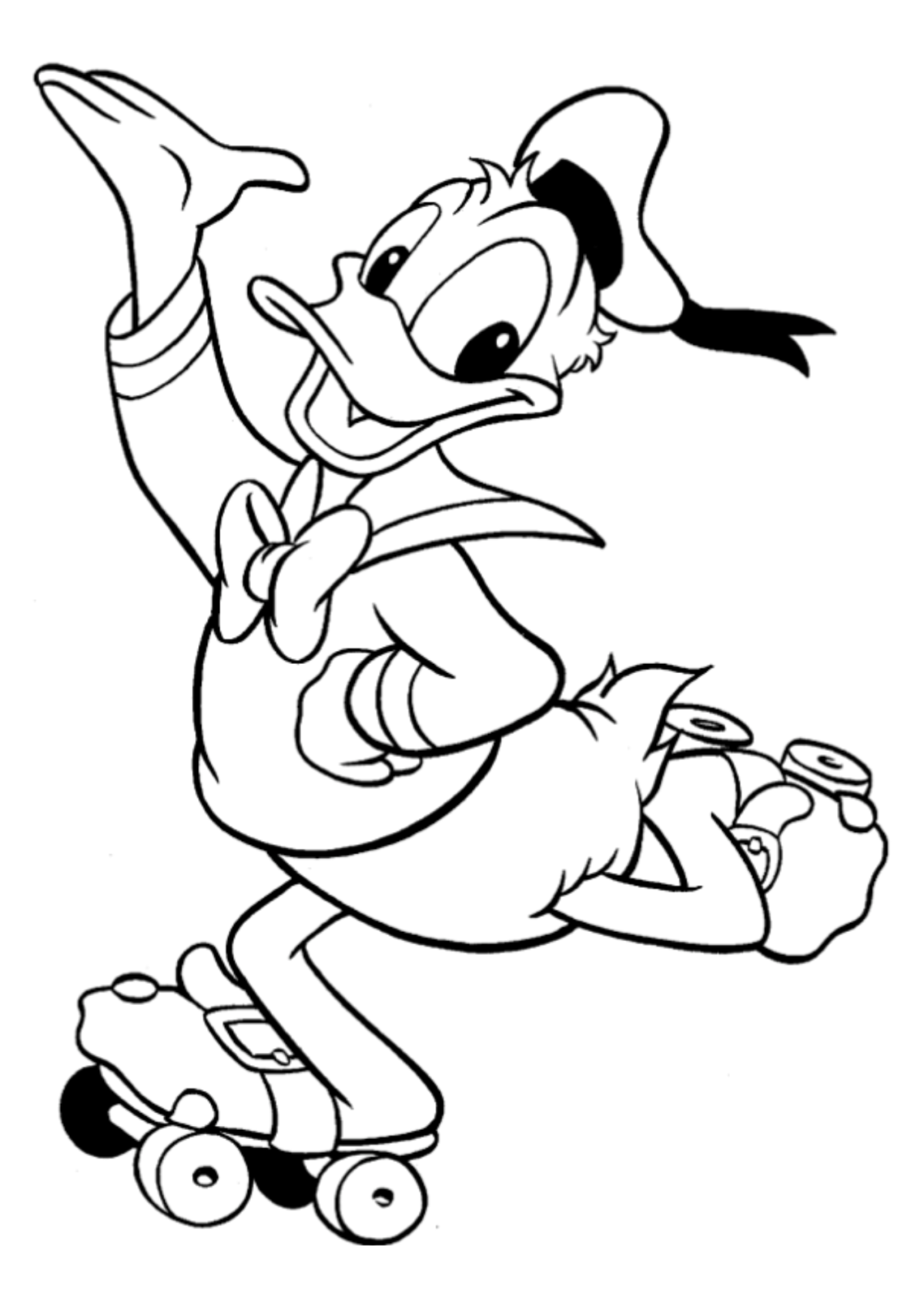 Desenho para Colorir Pato Donald