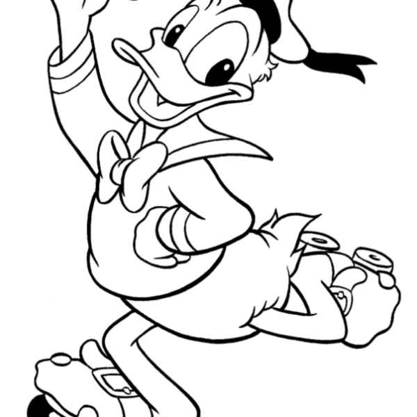Desenho para Colorir Pato Donald