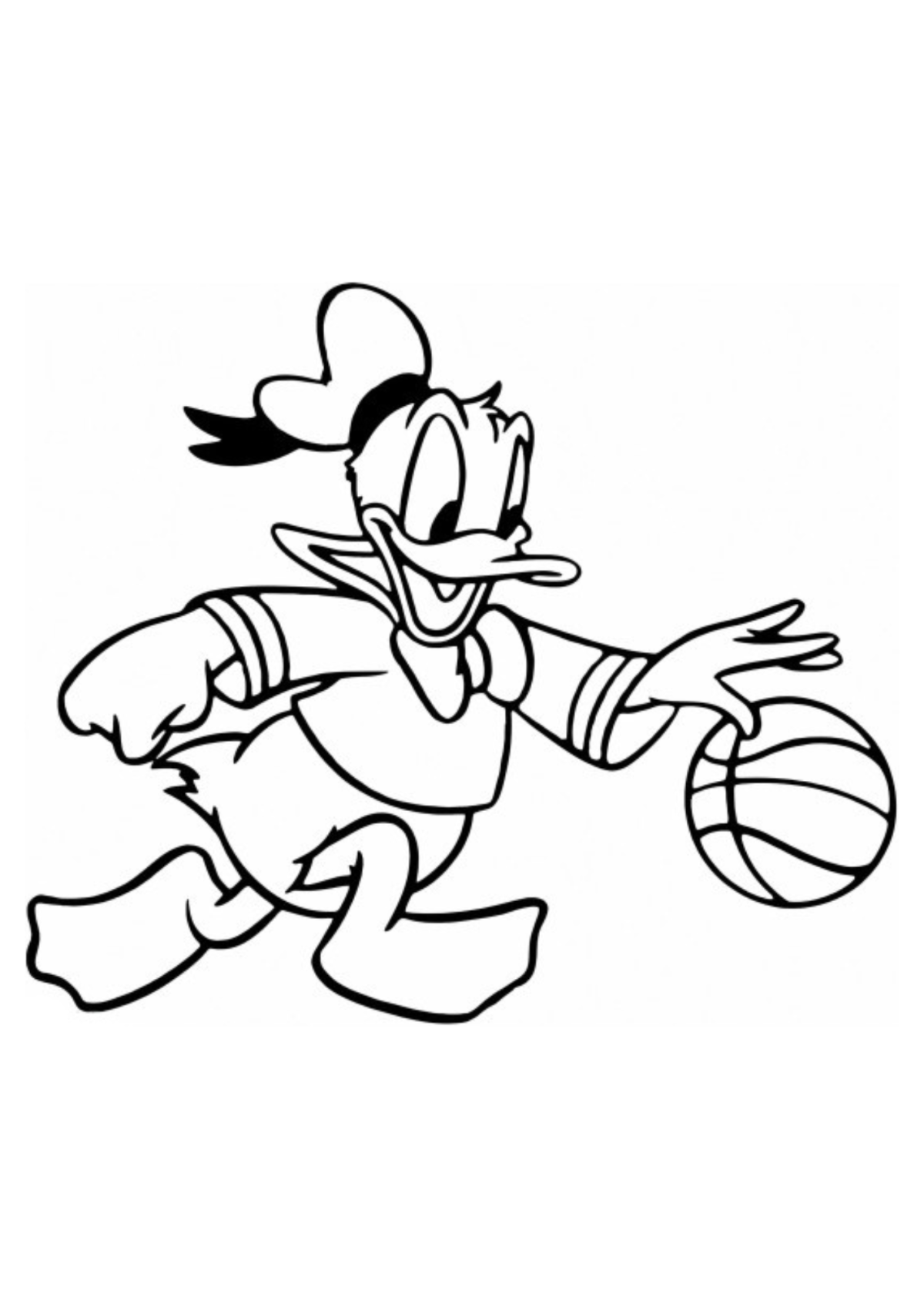 Desenho para Colorir Pato Donald
