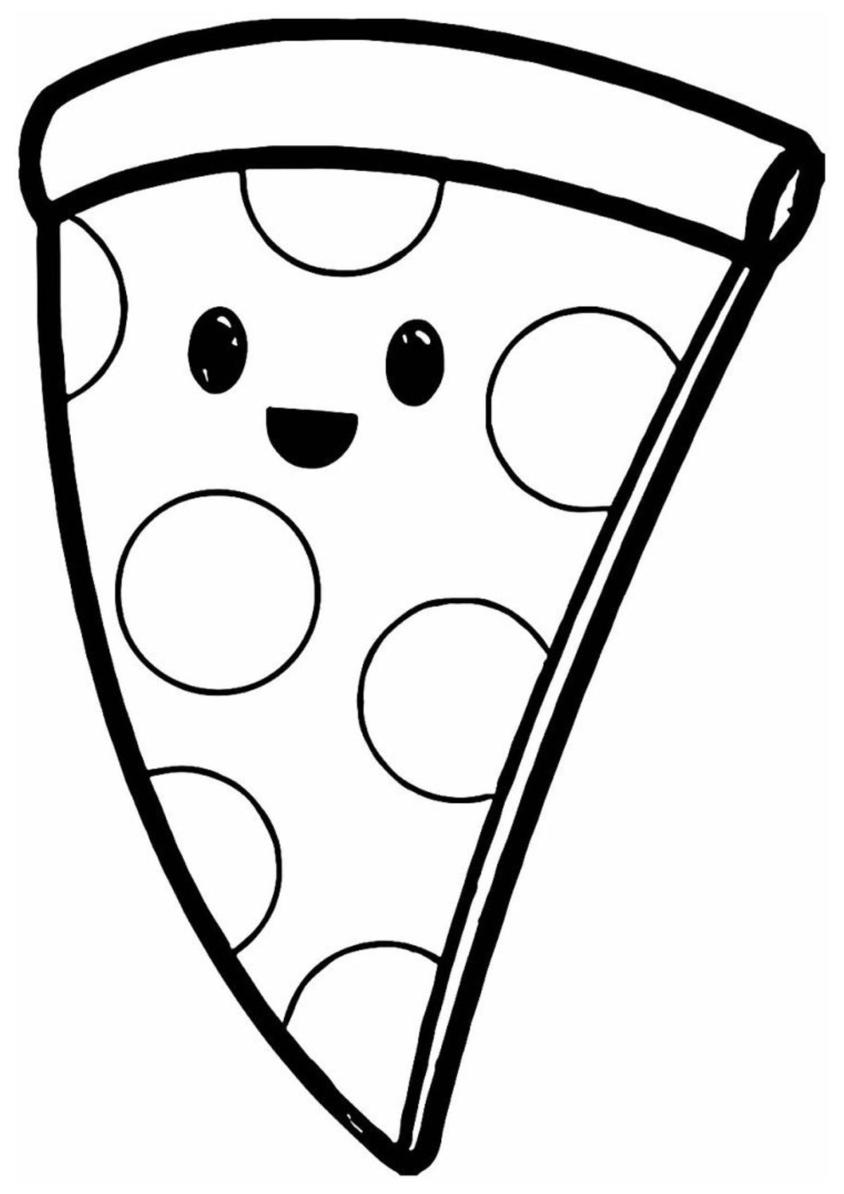 Desenho para Colorir Pizza