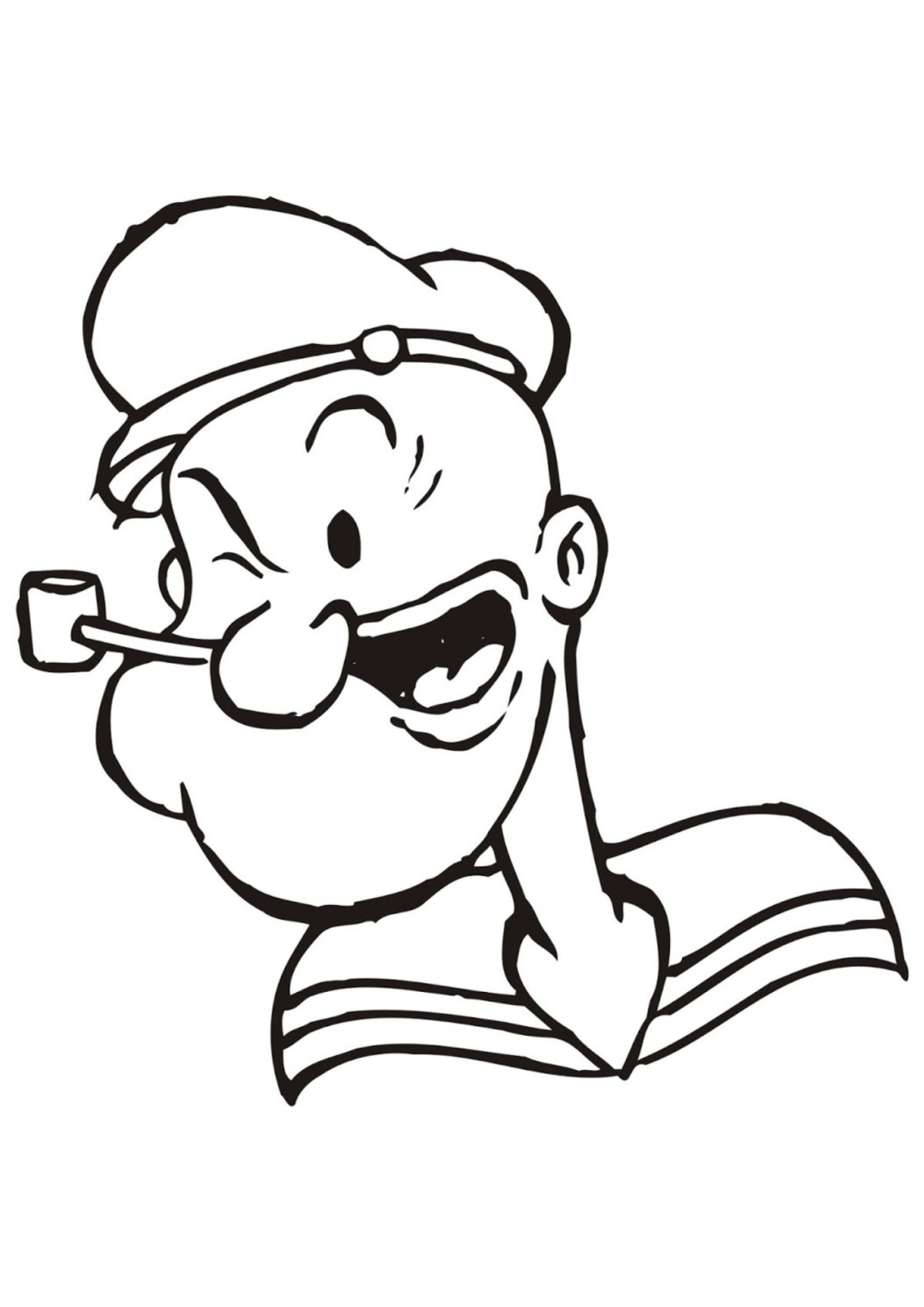 Desenho para Colorir Popeye