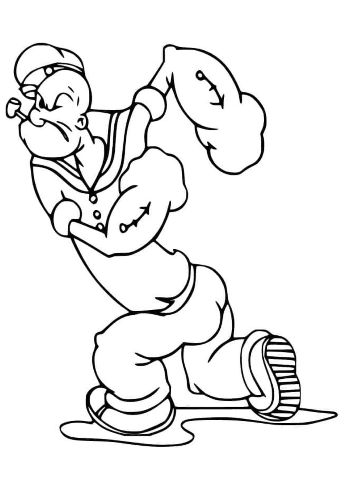 Desenho para Colorir Popeye