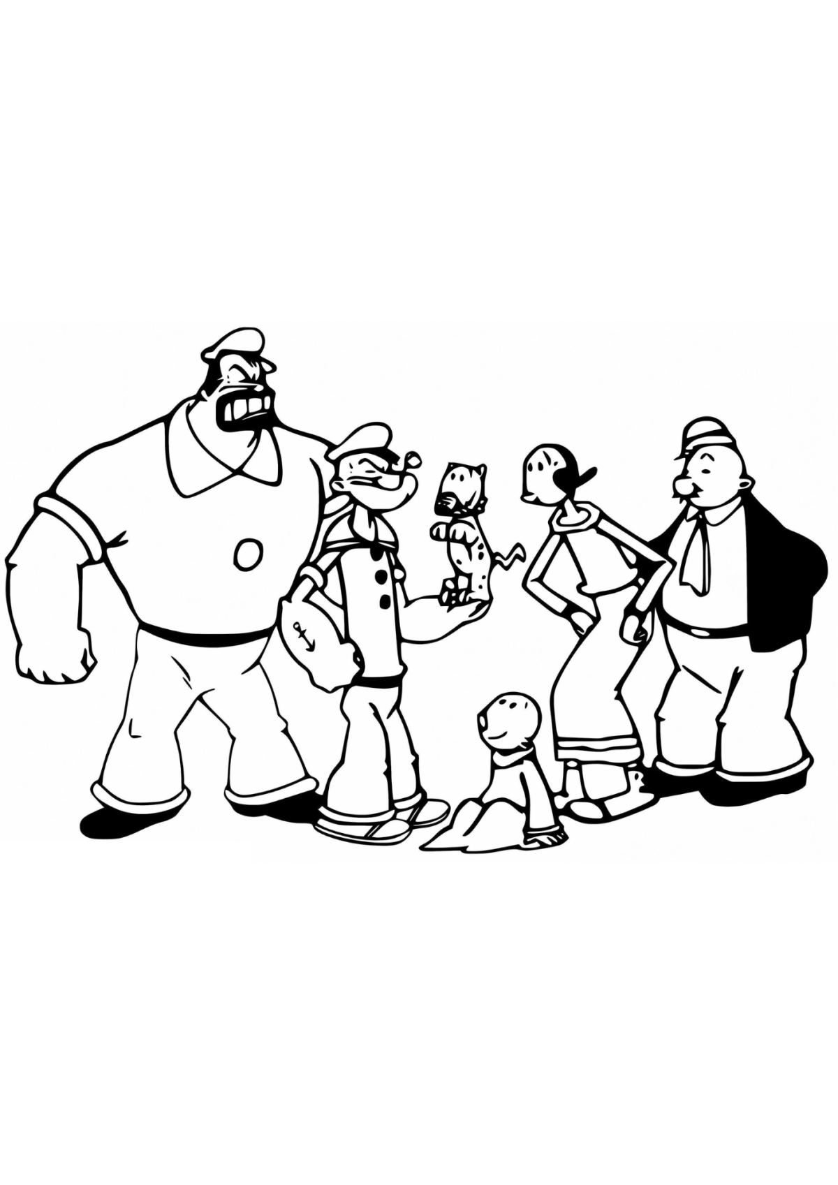 Desenho para Colorir Popeye