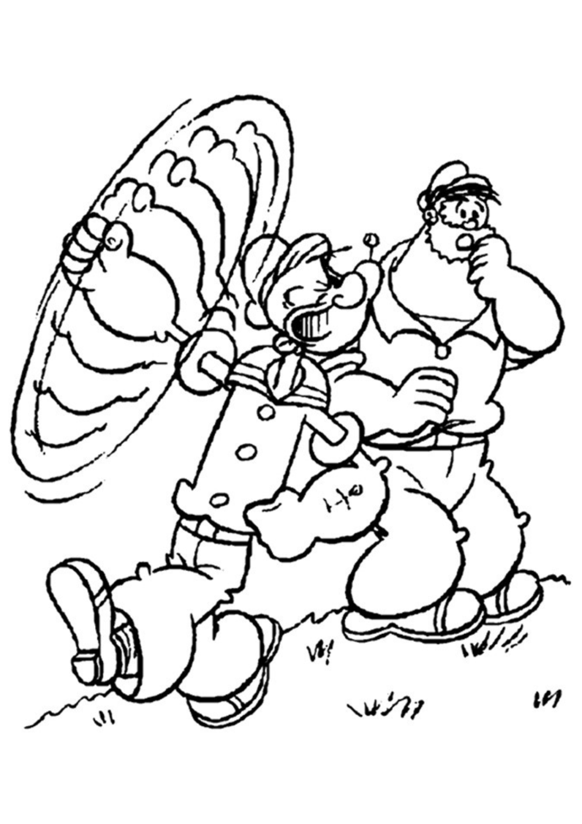 Desenho para Colorir Popeye