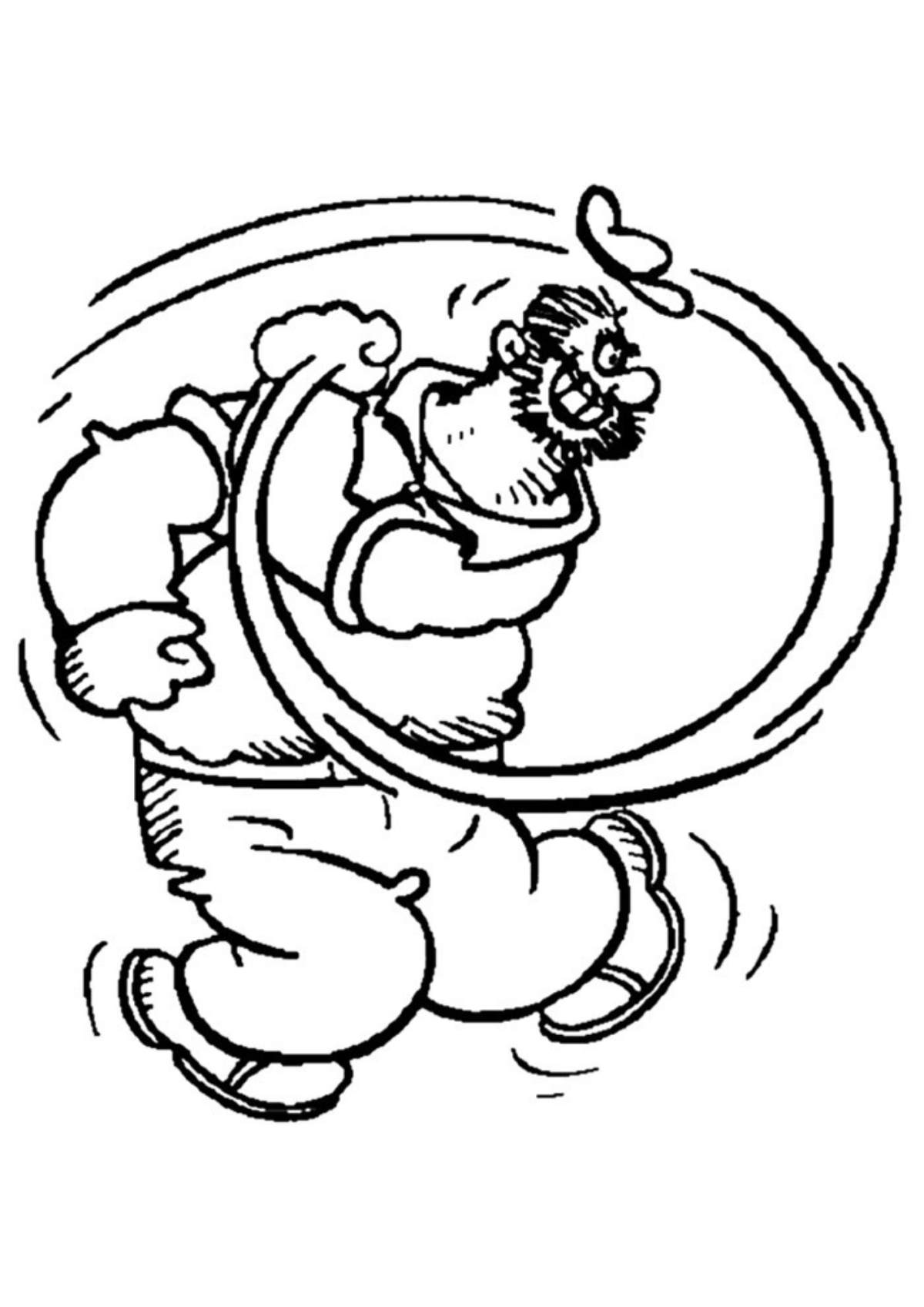 Desenho para Colorir Popeye