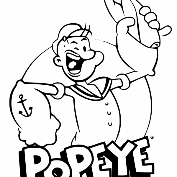 Desenho para Colorir Popeye