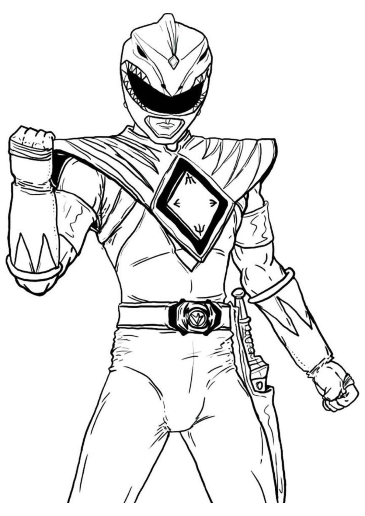 Desenho para Colorir Power Rangers