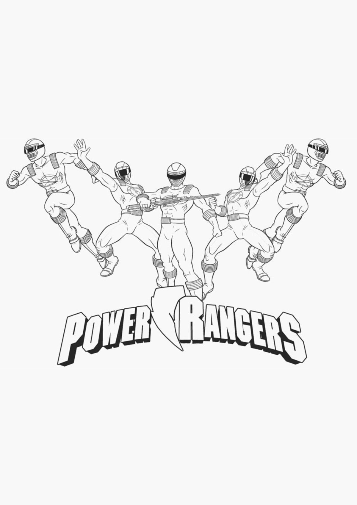 Desenho para Colorir Power Rangers