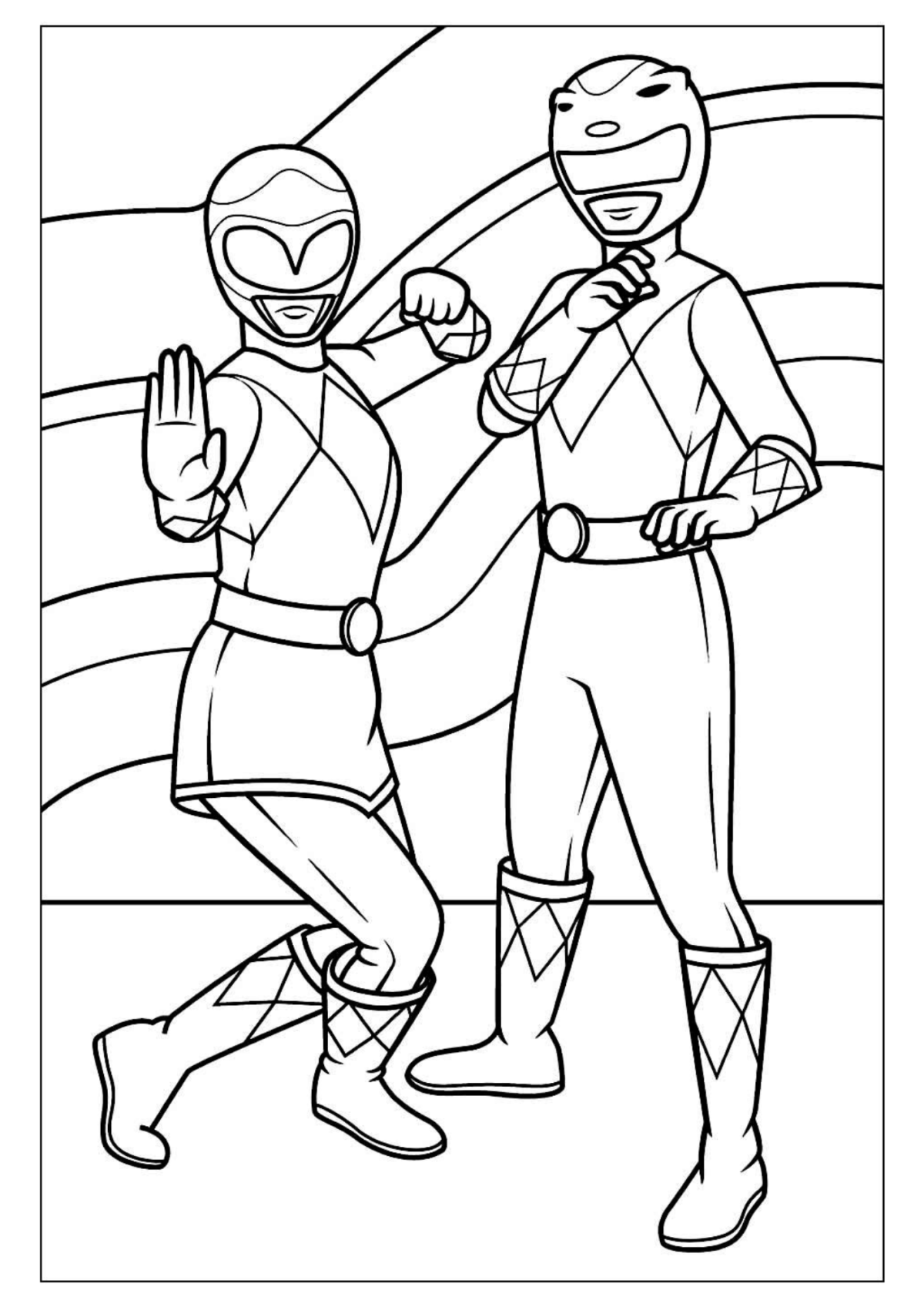 Desenho para Colorir Power Rangers