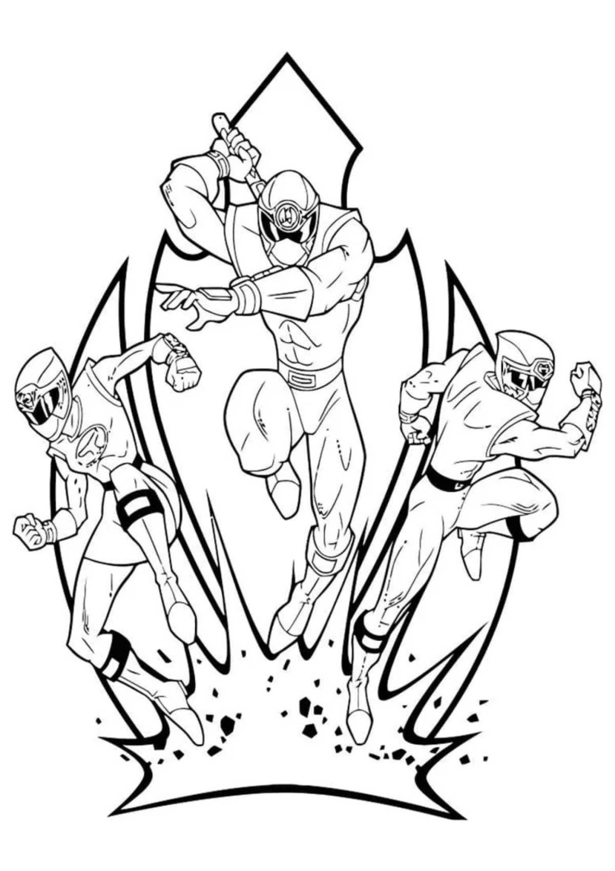 Desenho para Colorir Power Rangers