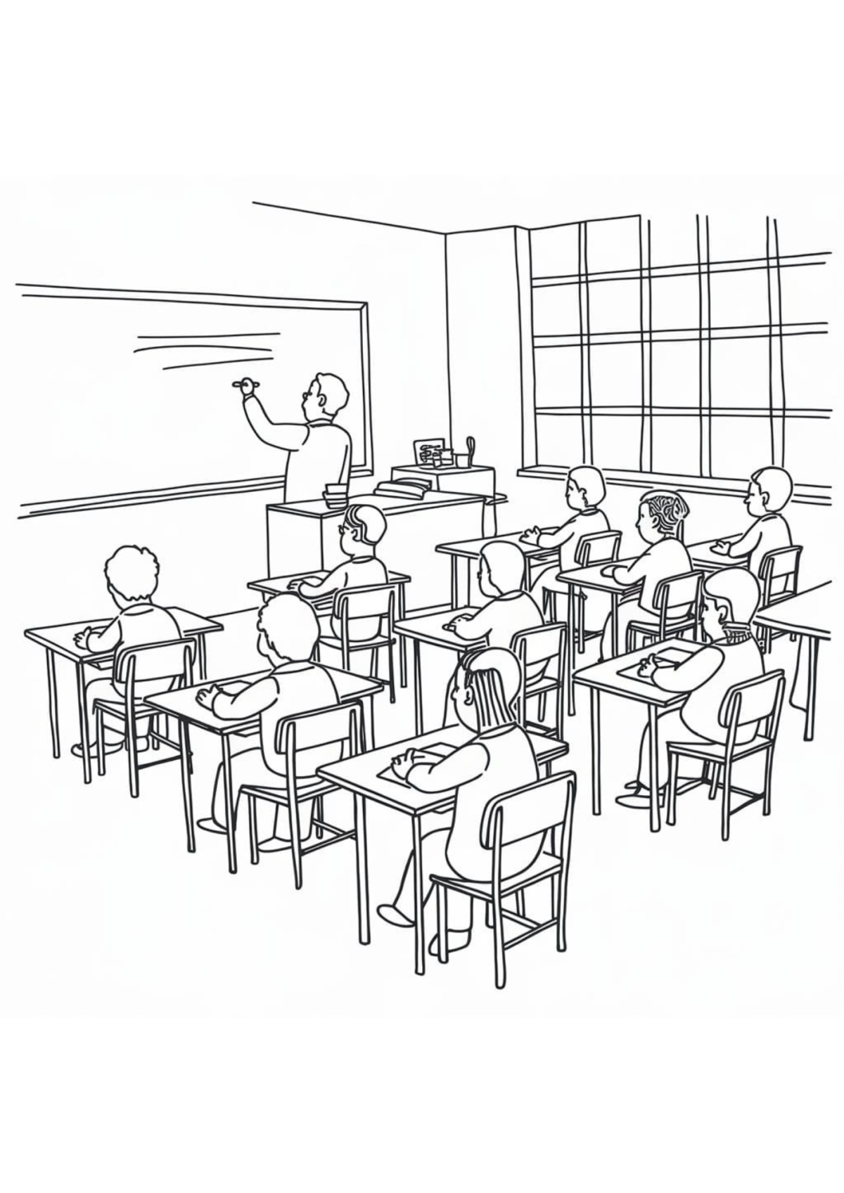 Desenho para Colorir Professor