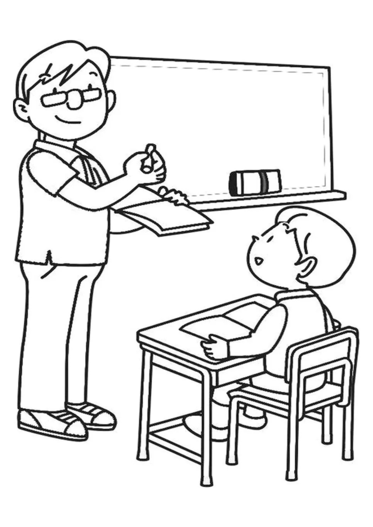 Desenho para Colorir Professor