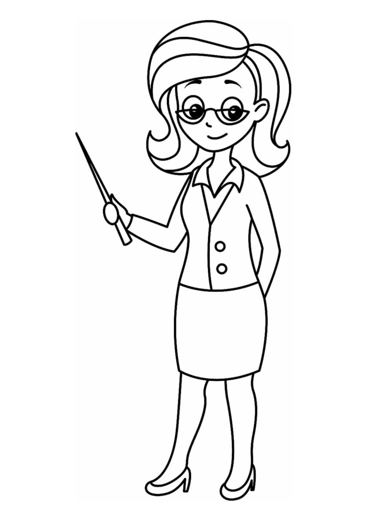 Desenho para Colorir Professor