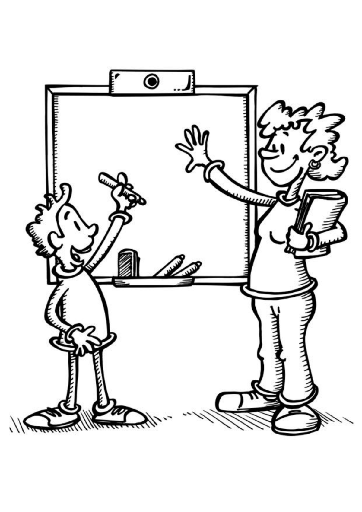 Desenho para Colorir Professor