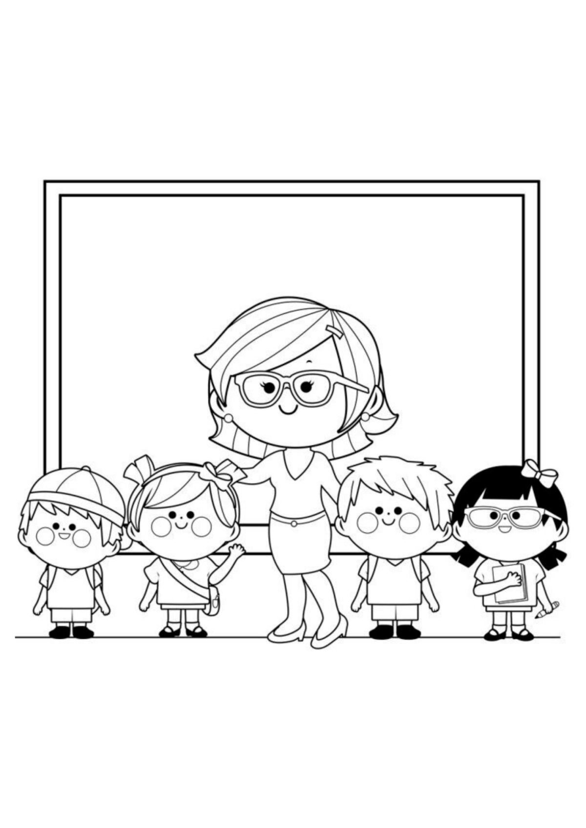 Desenho para Colorir Professor