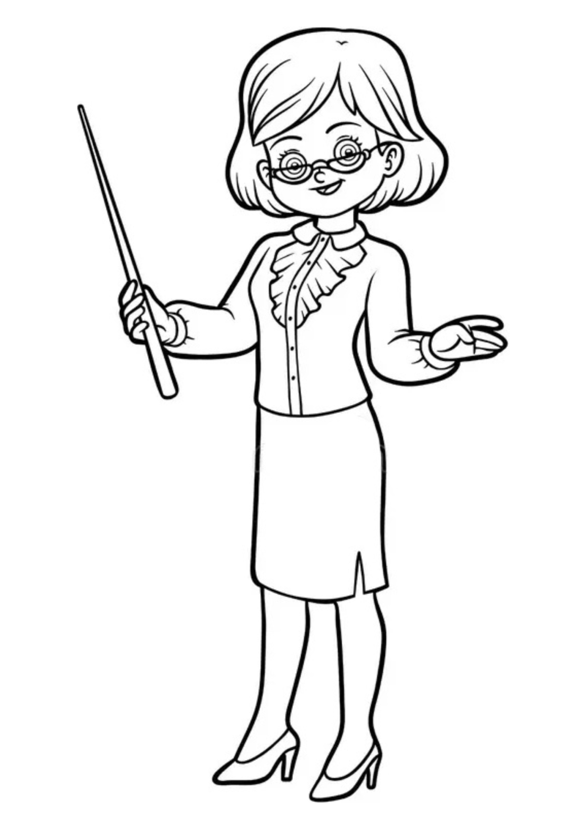 Desenho para Colorir Professor