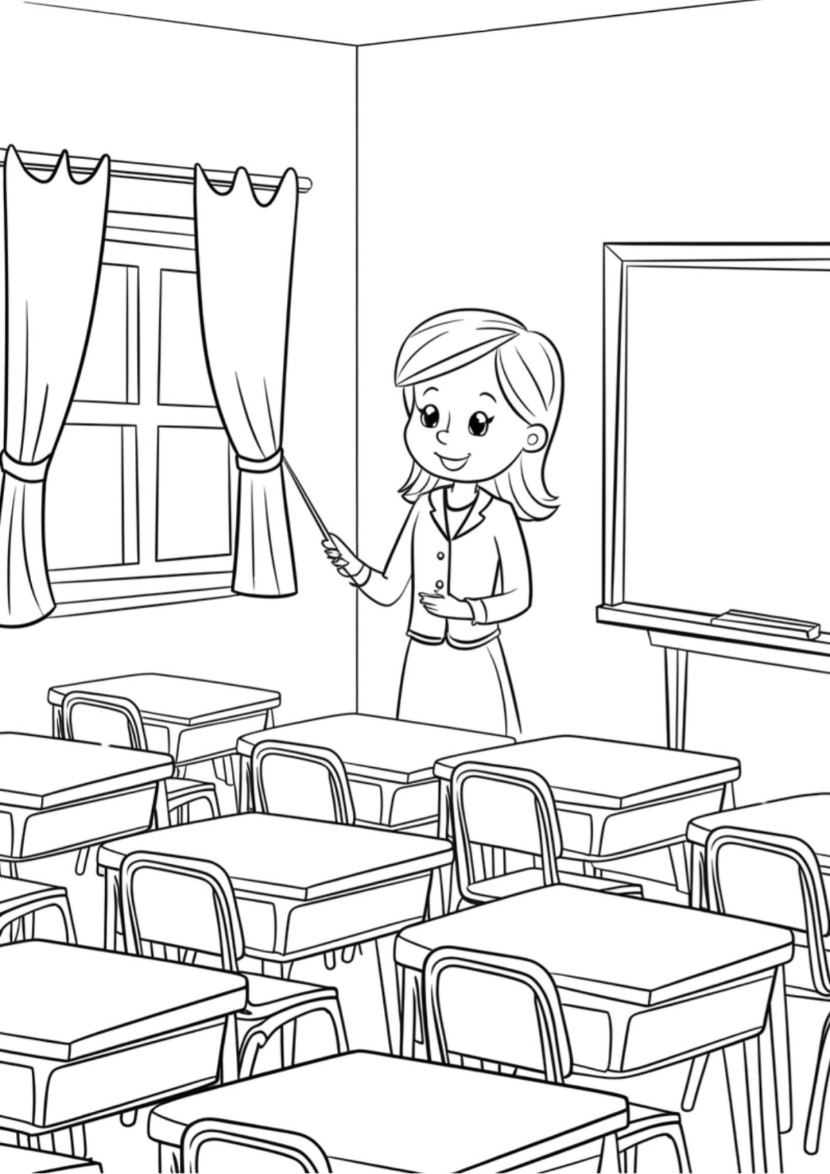 Desenho para Colorir Professor