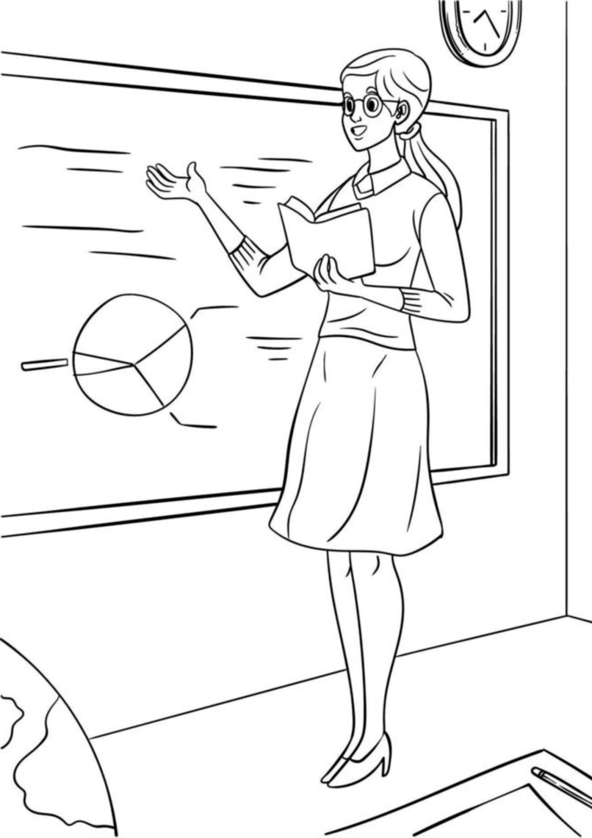 Desenho para Colorir Professor