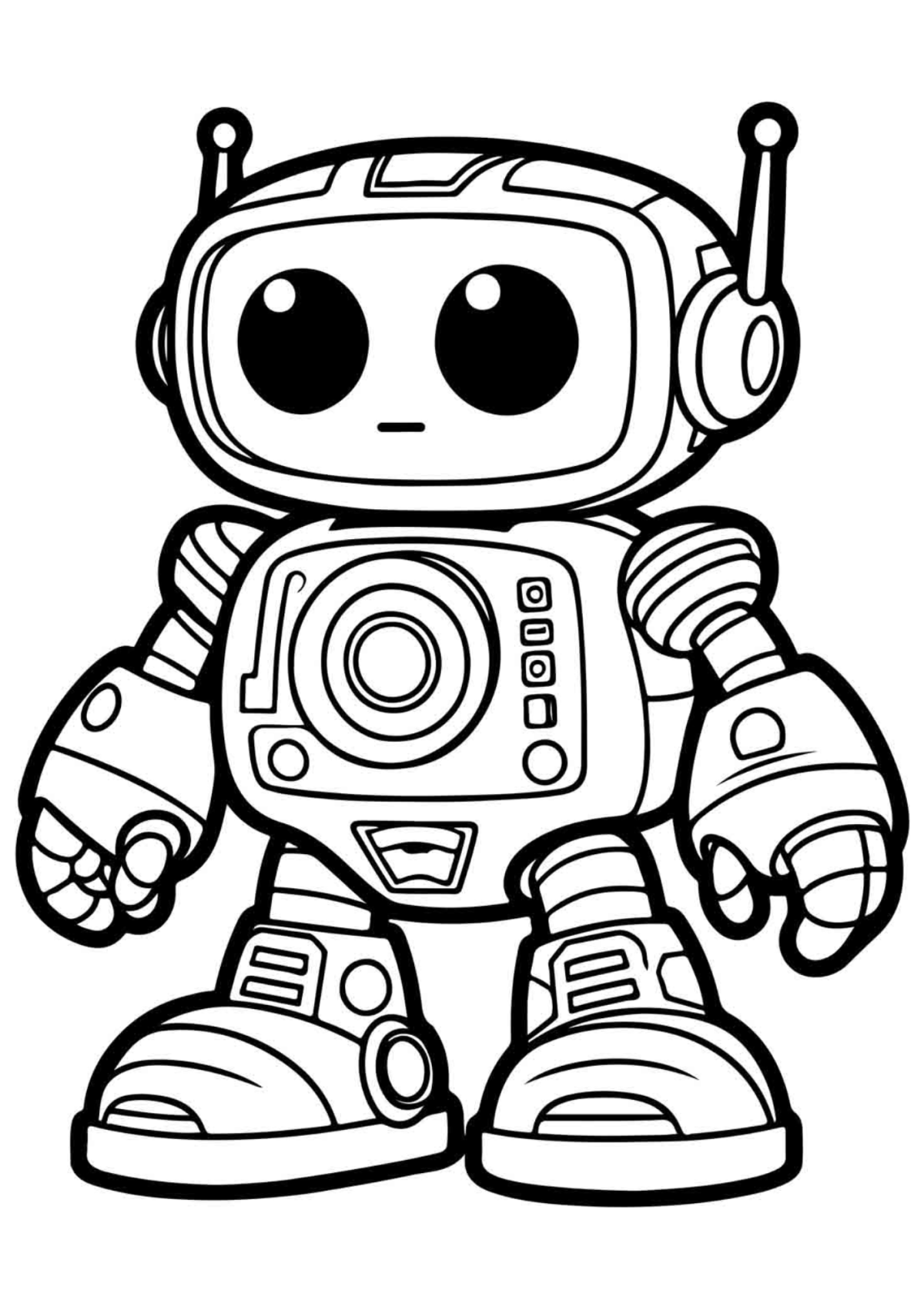 Desenho para Colorir Robô