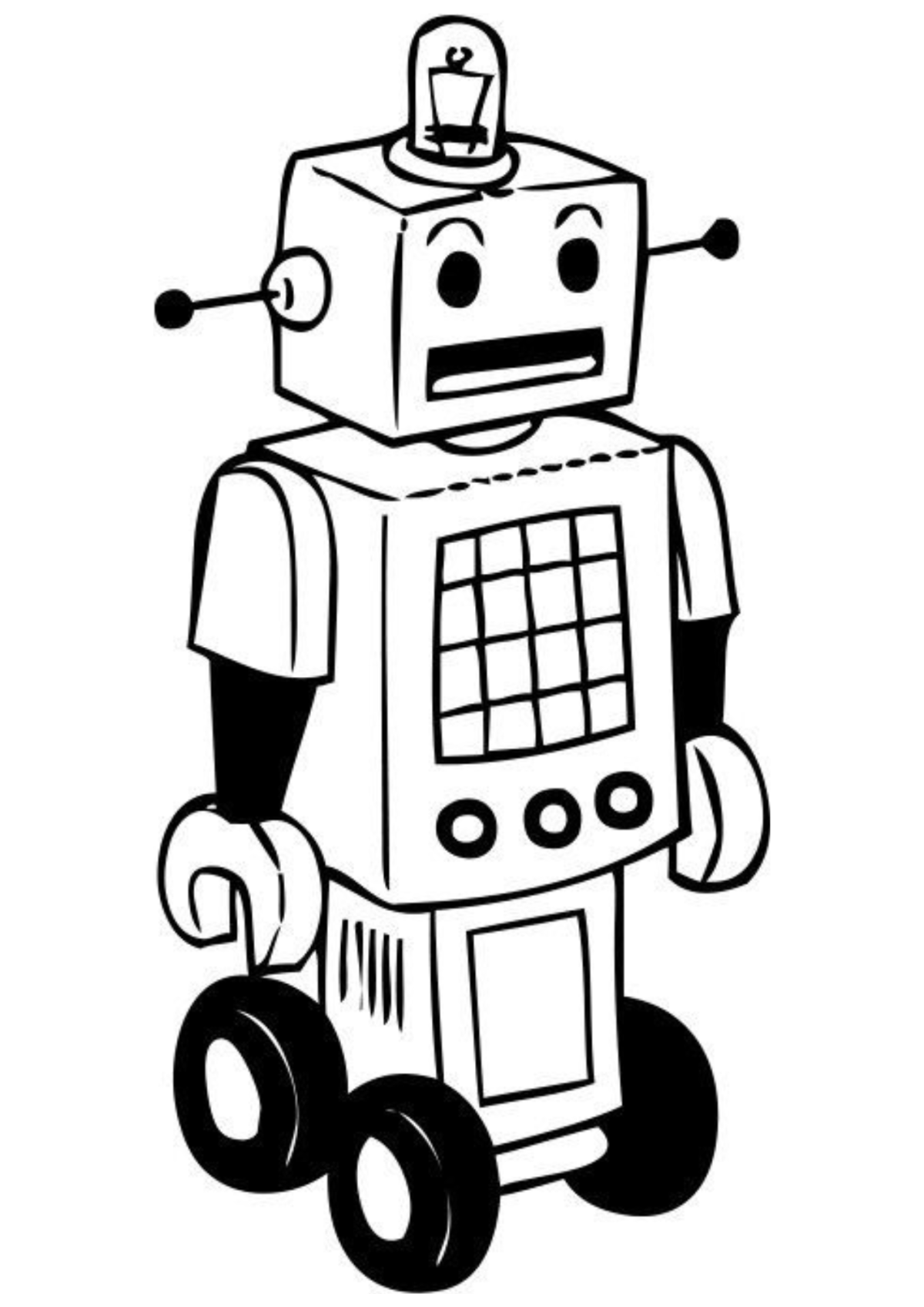 Desenho para Colorir Robô