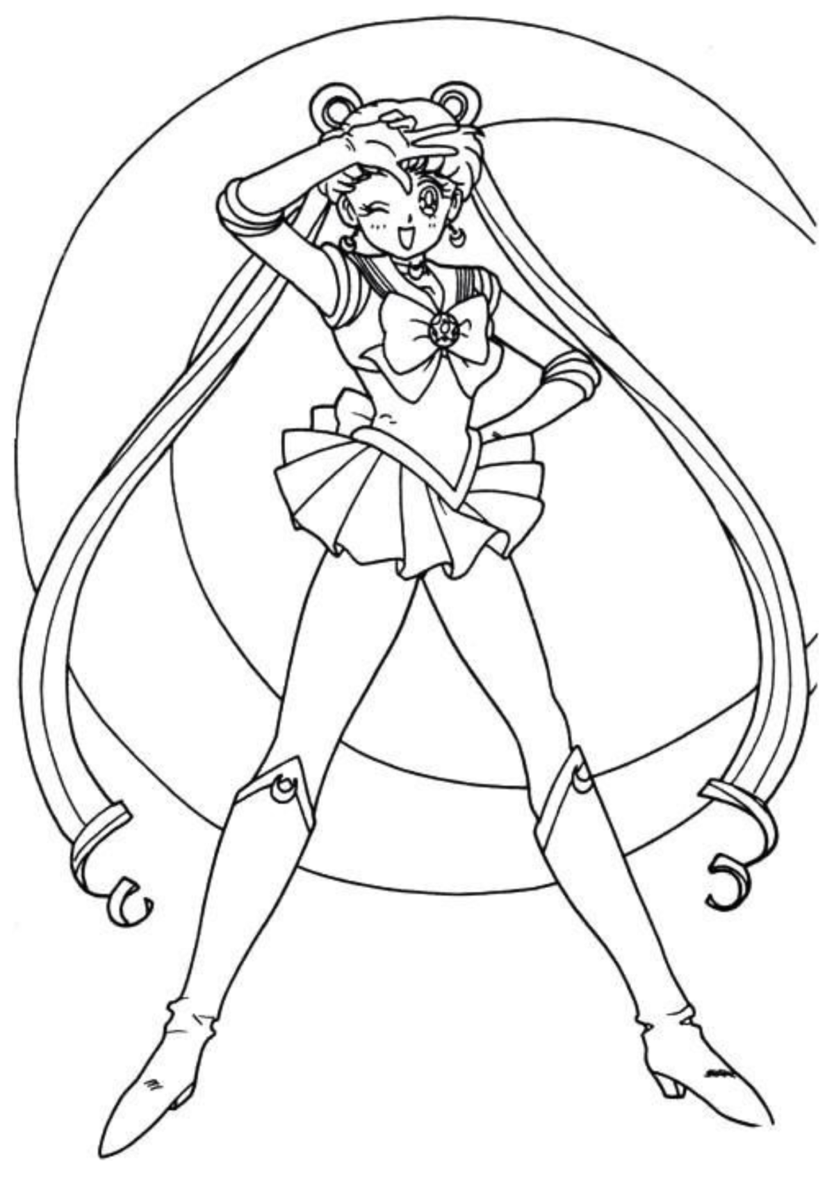 Desenho para Colorir Sailor Moon